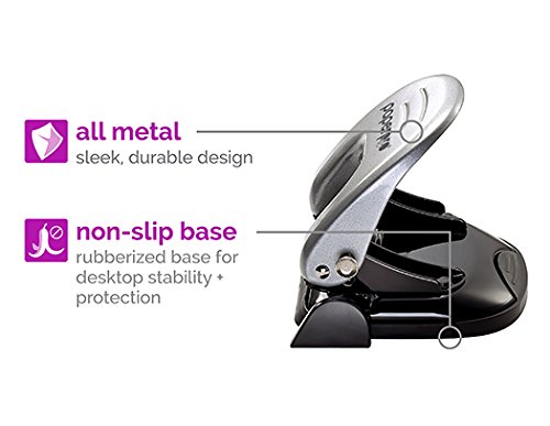 PaperPro 2315 - Perforadora de papel de 2 agujeros  color negro y plateado