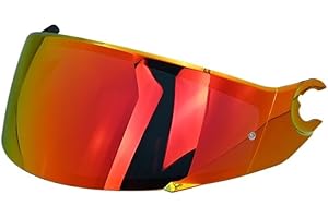ZYAURA F for Shark D Skwal D-Skwal 2 Spartan Helm Visier Volle Gesicht Ersatz Helm Objektiv Visier Zubehör Capacete Windschutzscheibe Y (Color : Red Gold)