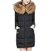 Produktbild TianWlio Jacken Parka Mäntel Damen Herbst Winter Warme Jacken Kapuze Outwear Coat Lange Dicke Kunstpelzkragen Baumwolle Parka Slim Jacken Black XL