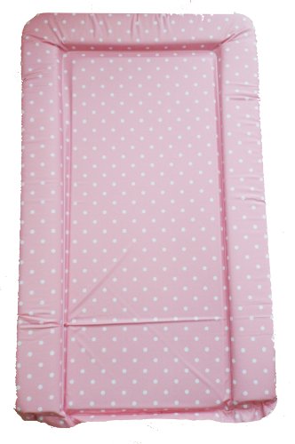 Girls Deluxe PVC Change/Changing Mat - PINK & WHITE POLKA DOTS