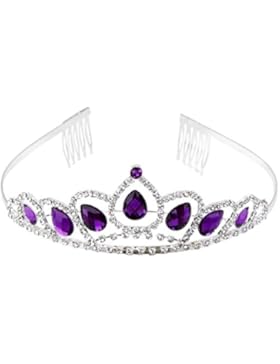 LUOEM Braut Haarkamm Hochzeit Braut Strass Diadem Haarreif Kopfschmuck