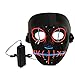 Produktbild WYPS Halloween Maske Deko Masken Maske Mode führte Neon Leuchtenden Draht glühenden Geist Schädel Licht (A)