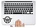 Produktbild SUPERSTICKI Wonder Woman Logo in Black Color for MacBook Mac Air Laptop trackpad Decal Sticker Black - Sticker Graphic - Auto, Wall, Laptop, Cell ca. 20cm Aufkleber Autoaufkleber Wandtattoo