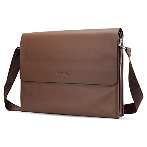 Preisvergleich Produktbild JAMMYLIZARD / JL Pro multifunktionale Leder Laptoptasche bis 14 Zoll, Hellbraun