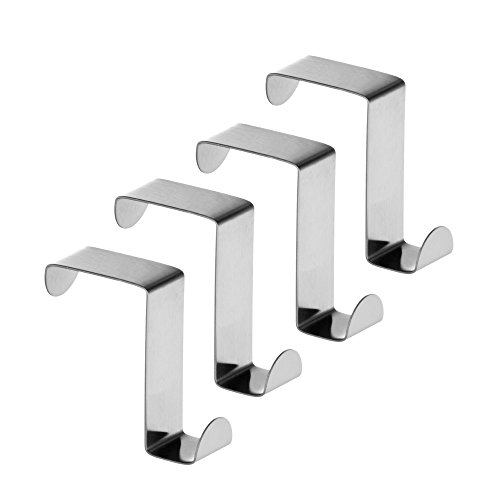 Bluelans® Türhaken Kleiderhaken Badezimmerhaken Türgarderobenhaken - 4er Set, Edelstahl rostfrei,5,5 x 4 cm x 1,8 cm