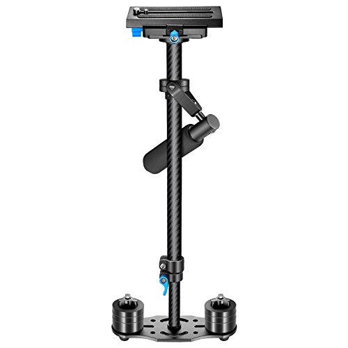 Neewer Carbon Fibre 60 Centim  tres Stabilisateur portable avec Plateau Rapide 1 4  et 3 8  Vis pour Canon Nikon Sony et d Autre DSLR Cam  ras Vid  o jusqu    6 6lbs   3 kg  Noir