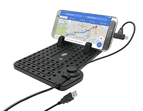 qtpi KFZ Halterung für Smartphone Rutschfest ohne kleben inklusive Ladestation (USB) - 8