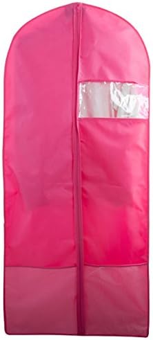 Caeser Archy Clothes Covers Protector Bags Dustproof Garment Suit Hanging Pocket Storage Bag(L,Red)