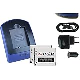 2 Akkus + Ladeger&auml;t (Netz+Kfz+USB) f&uuml;r Panasonic DMW-BCN10 / Lumix DMC-LF1 / Leica BP-DC14 / Leica C (Typ 112)