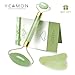 Produktbild ECHO & Kern Jade Roller & Gua Sha Set | Echt Jade Roller für Gesicht & Körper Massage-Therapie Haut Pflege | Anti Aging Jade Roller Therapie mit Ball Roller | Regenerieren Facial.