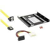 kabelmeister® SSD Einbau SparSet - Einbaurahmen + SATA Kabel + SATA Stromkabel