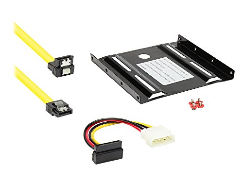 kabelmeister® SSD Einbau SparSet - Einbaurahmen + SATA Kabel + SATA Stromkabel
