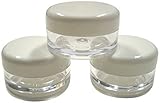CLEAR PET JARS 10ml x 10 - CLEAR PLASTIC JAR POT for Nail Art Glitter Make Up Cosmetic Travel Creams