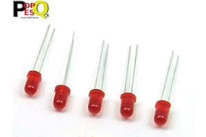 POPESQ® - 5 Pzas x LED 5mm 12V Rojo/Red - ¡¡ Ninguna Resistencia MÁS !! - Redondo #A669