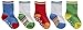 TICK TOCK Baby Boys Socks 5 Pairs Cotton Rich Heel and Toe Warm Stripes Grippers