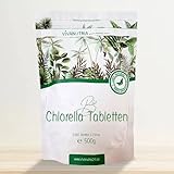 VivaNutria Bio Chlorella Presslinge 500g | aus kontrolliert biologischem Anbau I 2000 Chlorella Tabletten ohne Zusätze - rein