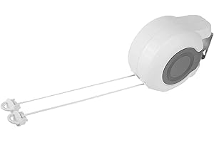 GOTOTOP Corde à Linge Rétractable Exterieur, Sèche Linge Avec Deux Cordes de de Long pour Salle de Bain Balcon Jardin Voyage Intérieur,Carga máxima 15 kg