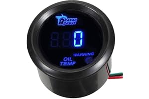 ESUPPORT E Support 2" 52mm Medidor LED Azul Digital de Temperatura Calibre Instrumento del Aceite del Motor del Coche