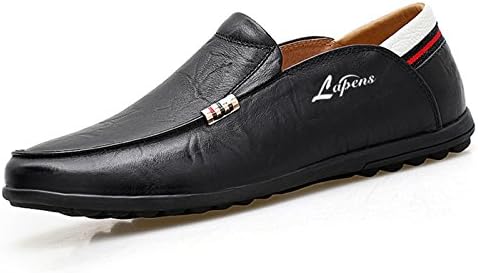 Men's Casual Loafers Flat Leather Fashion Slip On Driving Shoes