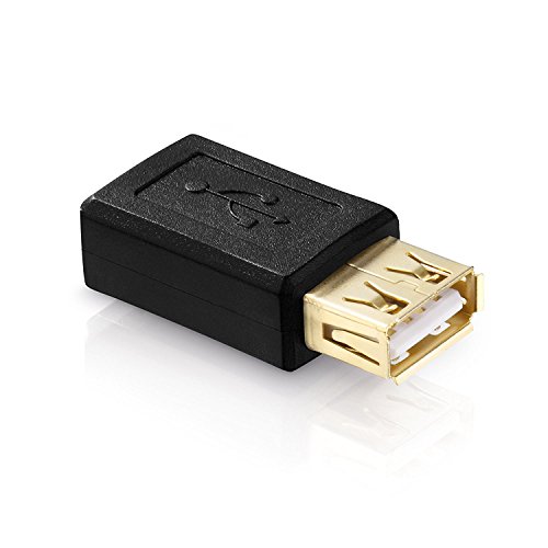 adaptare 41001 USB 2.0-Adapter Mini-Buchse auf Buchse Typ A vergoldete Kontakte schwarz - 2