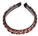 Ladies Luxury High Quality Plaited Braided Synthetic Hair Headband Alice band 33 Mahogany Auburn Red