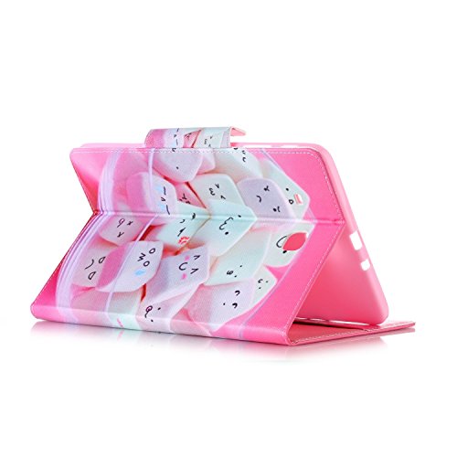 für Samsung Galaxy Tab E 9.6 Hülle Leder Emoji Zuckerwatte Muster,SKYXD [Auto Schlaf/Wach Funktion] PU Folio Klappbar Schutzhülle [Standfunktion/Brieftasche Kartenfach/Magnet] Klapphülle mit [Katze Handyanhänger + Eingabestift] 3 in 1 Zubehör Handy Tasche Etui for Samsung Galaxy Tab E 9.6 Zoll T560 T561 Bookstyle Flip Case Leather Cover With [Stylus and Dust Plug] - 5