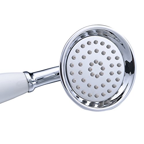 Duschkopf,klassiker Handbrause wasserspar anti-kalk-Düsen rainshower Brausekopf aus messing verchromt S R SUNRISE - 3