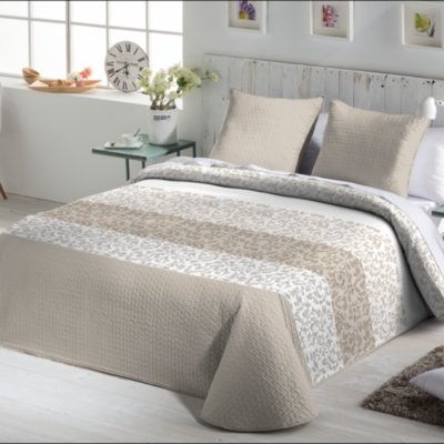 Colcha Bouti CRETA Fundeco. Cama 90 cm. Color Beig - Sedalinne