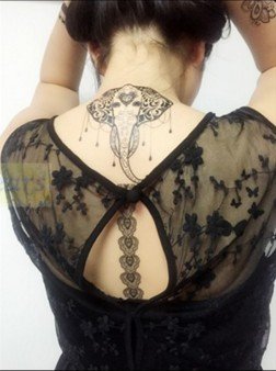 3 Bögen Henna TATTOO SCHWARZ Black C Fake Flash Tattoo Aufkleber - 6