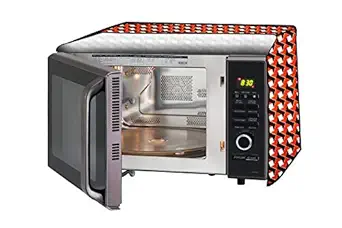 Stylista Microwave Oven Cover for Borosil Prima 30 Liter 1500 Watt Convection Oven Toaster Griller (OTG) Frieze Pattern Orange