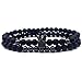 Produktbild ZUXIANWANG Stein Armband,2 Pcs Mens Bracelet Charm Krone Entfernung Armband Für Homme Armband Männer Zubehör Geschenk Schwarz