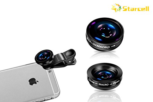 Lentes para M  viles  180   Ojo de Pez   Objetivo con Gran Angular   Objetivo Macro 3-en-1 Kit de Lente 180   Fisheye de K F Act   para iPhone 4S 4G 4 5 5G 5S 5C 6 6plus 3GS Samsung GALAXY S2 I9100 S3 I9300 S4 I9500 Note I9220 Note2 N7100 Note3 y iPad