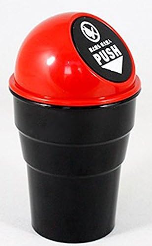EVST Car/Automobile Trash Can Rubbish Garbage Bin Waste Storage Common for Car / Office / Home Use (Red)