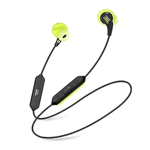 JBL Endurance RunBT, Sports in Ear Wireless Bluetooth Earphones with Mic, Sweatproof, Flexsoft eartips, Magnetic Earbuds, Fliphook & TwistLock Technology, Voice Assistant Support (Black & Yellow)
