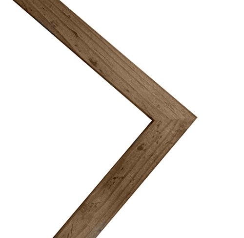 25 mm breit H7 Bilderrahmen Eiche rustikal mit dunklem Grau Passepartout für Bildgröße A3 A4 - 2