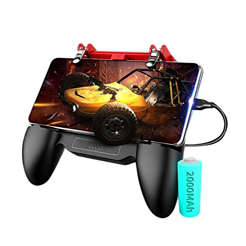 cliff.l PUBG Mobile Game Controller Gamepad With Cooling Fan 2000 mAh Rechargeable Battery For Apple Android Phones Gamepad