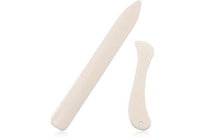 Xuigort 2 Stücke Papier Falzbein, Falzbein aus Kunststoff, Aus Knochen präzisen Falten von Papier oder leichtem Karton, für Papierhandwerk Kartenherstellung Büromaterial und Handgefertigte Bücher