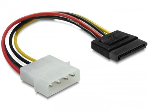 Delock Stromkabel (SATA, 15-polig auf 4-polig Molex)