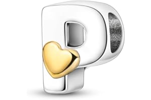 QIKAOLA S925 plata esterlina Letter Abalorios iniciales A-Z Charms para pulseras Pandora