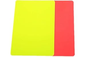 VGEBY Cartellino Rosso per Arbitro, Strumento per Arbitro con Cartellino Rosso e Giallo da Calcio Portatile in PVC per Partite di Calcio Forniture di Calcio