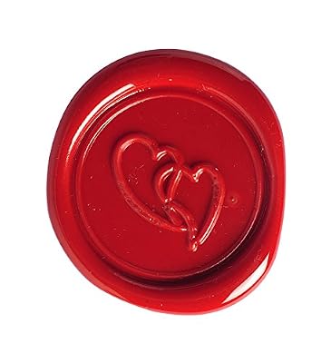 Herbin Set Sceau Motif Coeur + Cire Traditionnelle Rouge