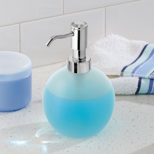 InterDesign 78517EU Ashford Seifenspender aus Glas, frost / chrom - 2