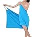 Produktbild Strand Badetuch, Tezoo Sommer Top Duschtuch aus Eis-Seide Weich Soft Wearable Deep V Sexy Strand-Kleid Bademantel Handtuch Reise Spa Schwimmen Sport Mädchen Damen Verschiedene Farben 140 x 75 cm Blau