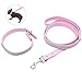 Produktbild Petacc Luxus Haustier Leder Halsband und Leine Set | Hundeleine | Katzenhalsband , Geeignet für kleine Hunde und Katzen, Einstellbar, Langlebig ,Pink