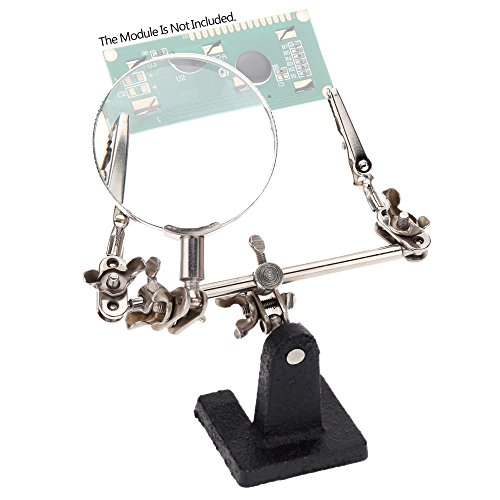 KKmoon FZ606 220V-240V 60W Lötkolben, 10 Stück Werkzeug Lötspitzen mit Vergrößerungsglas, Lötzinn, Solder Sucker, Kolophonium, Schraubendreher, Pinzette, Hochtemperaturschaum - 3