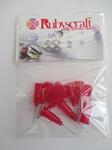 10pcs Red 25g 0.5inch Lock tip Nozzle for Luer Lock Syringe Craft Glue glaze Ideal for E6000 Bling my shoes Trademark UK00003085705