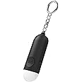 BVAZTVP Small Self Defense Key Chain Siren with Rechargeable 130dB SOS LED Light,Dual Mode Alarm,Helps Elders & Kids EmergencyElderly Seniors Patient Disabled Handicapped Black 1 Pack