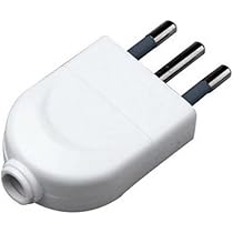 Presa Elettrica Bipasso 2P+T 10/16A - Bianco, Uscita Cavo, 250V 1500W (2 Pezzi)