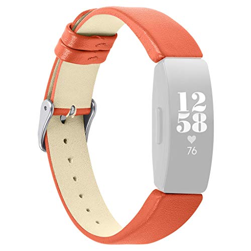 Preisvergleich Produktbild LCLrute Premium Weichen Lederersatzhandschlaufe Für Fitbit Inspire / Inspire HR Smart Watch Band Macaron Farbe Armbänder Armband