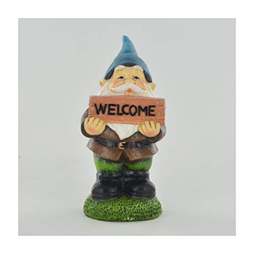 Prezents.com miniature Nain de jardin avec inscription Welcome - Mini Fée Décor de jardin hauteur